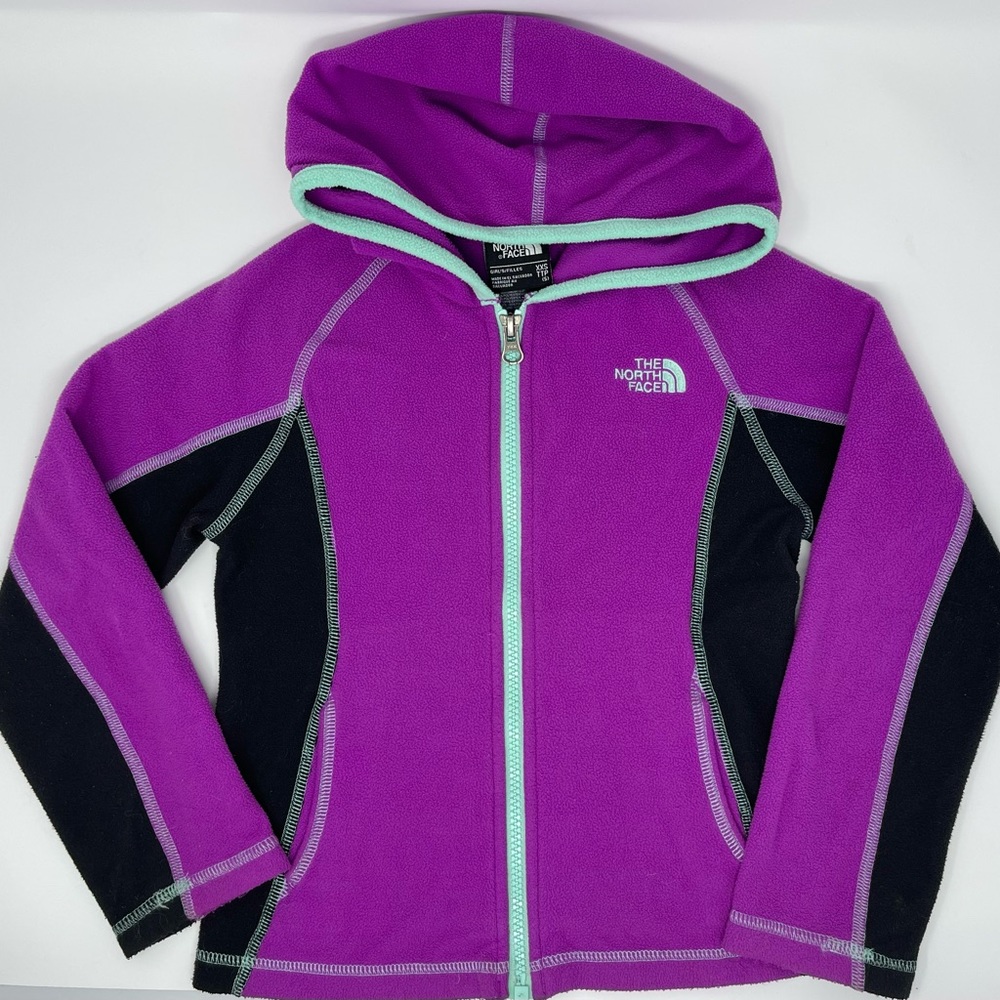 NORTH FACE: Light Fleece Jacket, Purple, Hooded. Size XXS (5)